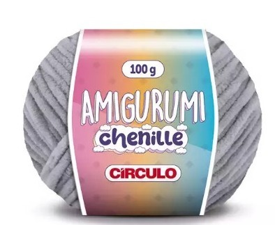 LINHA AMIGURUMI CHENILLE BRANCA/PRETA/CINZAS